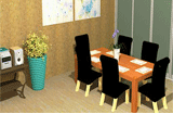 Flowery Dining Room