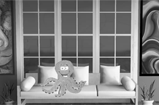 Happy Octopus-Black and White